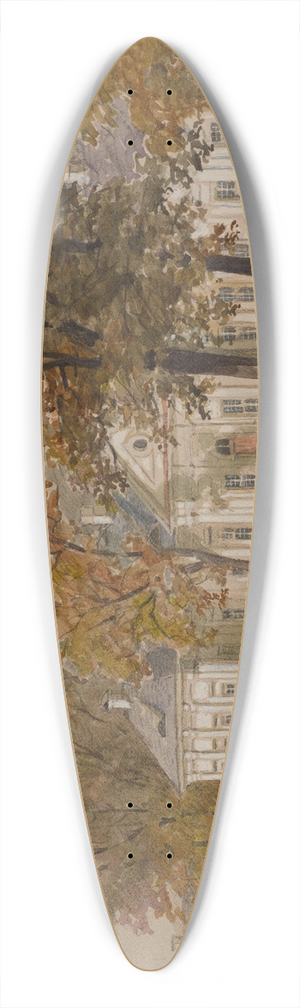 Juliusz Kossak - Paac w Sieniawie 39.3 inch art pintail longboard deck