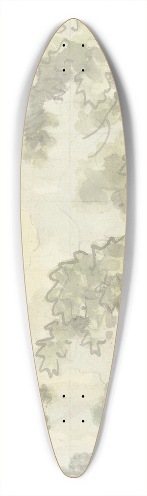 Jurriaan Andriessen - Ontwerp voor wandschildering met Hollands landschap 39.3 inch art pintail longboard deck