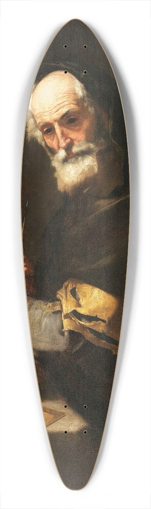 Jusepe de Ribera - A Philosopher, Presumed To Be Archimedes 39.3 inch art pintail longboard deck
