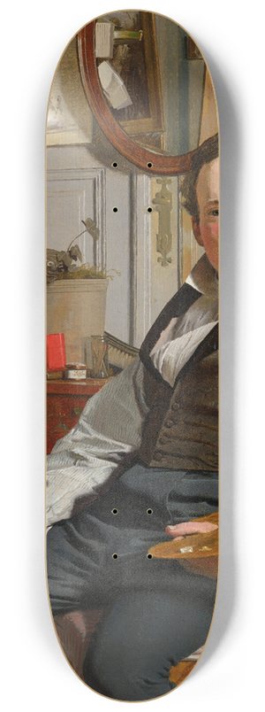 Christen Kbke - Portrait of Frederik Sdring 8.25 inch art skate deck