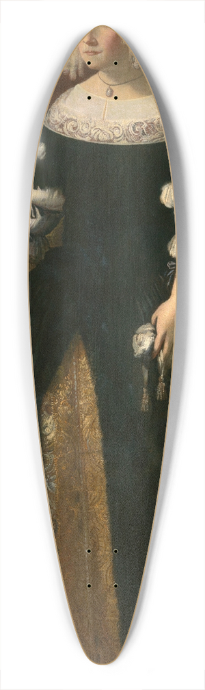 Justus Sustermans - Portrait of a Woman 39.3 inch art pintail longboard deck