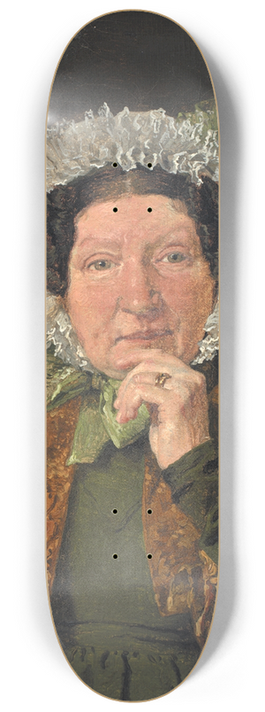 Christen Kbke - Portrait of the Artists Mother, Cecilia Margrethe Kbke, ne Petersen 8.25 inch art skate deck Christen Kbke - Portrait of the Artists Mother, Cecilia Margrethe Kbke, ne Petersen 8.25 inch art skate deck