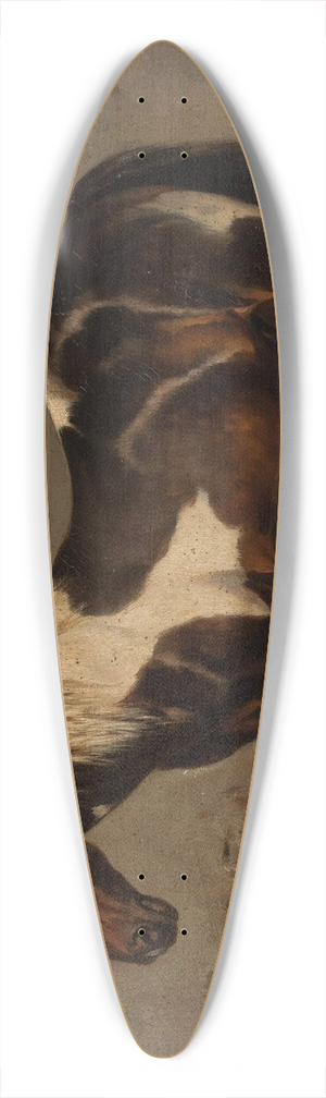 Jzef Brodowski - Horse with the barn in the background 39.3 inch art pintail longboard deck