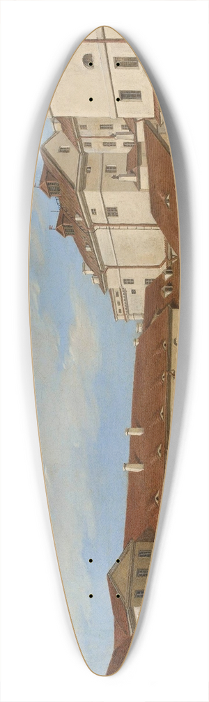 Jzef Hilary Gowacki - Painting a stage curtain 39.3 inch art pintail longboard deck