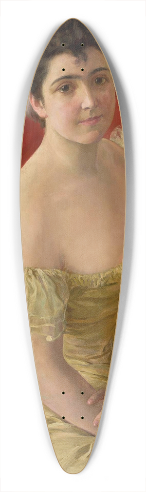 Jzef Mcina-Krzesz - Portrait of a lady 39.3 inch art pintail longboard deck