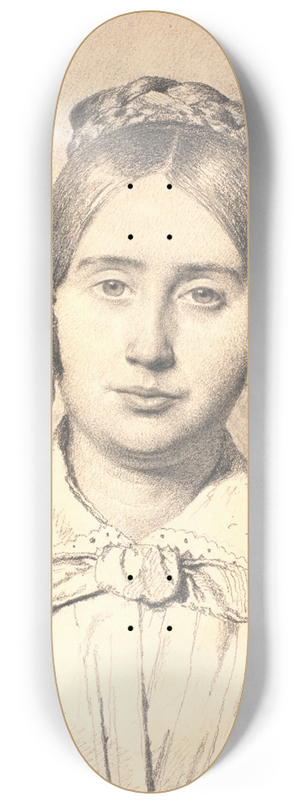 Christen Kbke - Portrt af kunstnerens hustru, Susanne Cecilie fdt Kbke 8.25 inch art skate deck