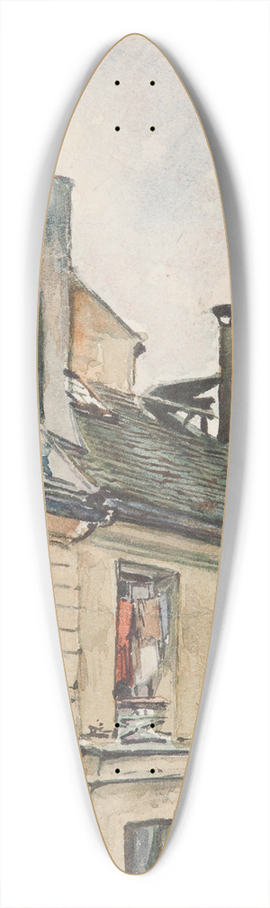 Jzef Mehoffer - View from the window of Jzef Mehoffer and Stanisaw Wyspiaskis studio in Paris 39.3 inch art pintail longboard deck