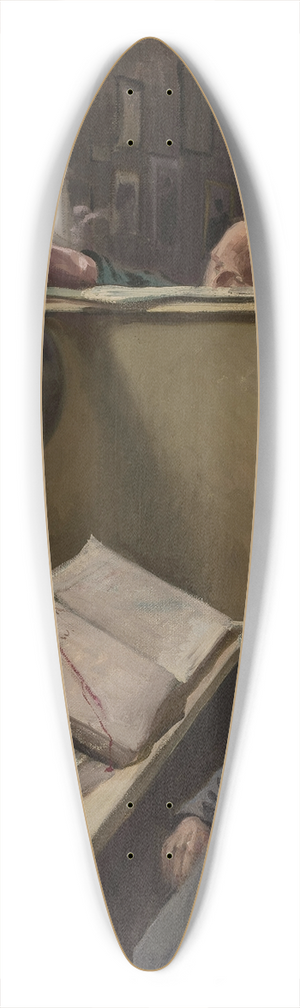 Jzef Rapacki - Scene in the painters studio 39.3 inch art pintail longboard deck
