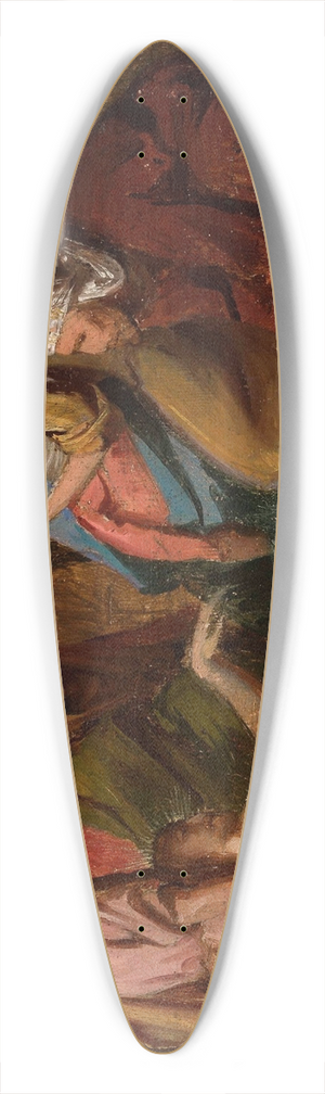Jzef Simmler - Entombment of Christ, sketch for a painting 39.3 inch art pintail longboard deck