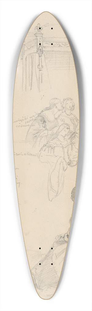 Jzef Simmler - Sketches of costumes, furniture and architectural details 39.3 inch art pintail longboard deck