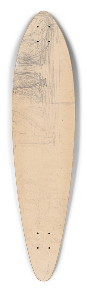 Jzef Simmler - Sketches of figural compositions 39.3 inch art pintail longboard deck