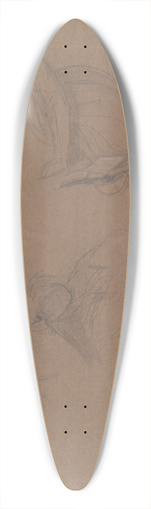 Jzef Simmler - Sketches of Mary Magdalene to the composition Entombment 39.3 inch art pintail longboard deck