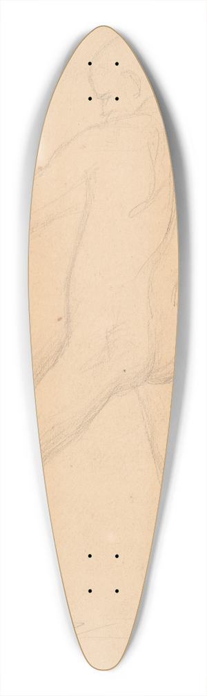 Jzef Simmler - Sketch of nude male to the painting Martyrdom of St. Matthias 39.3 inch art pintail longboard deck