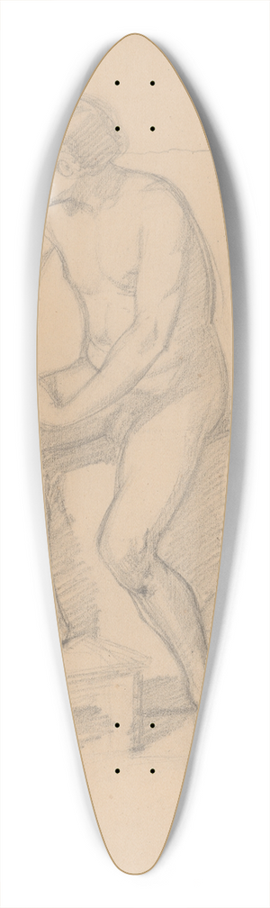 Jzef Simmler - Sketch of the king figure for the painting Death of Barbara Radziwi 39.3 inch art pintail longboard deck