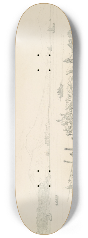 Christen Kbke - The Bay of Naples with Vesuvius in the Background 8.25 inch art skate deck Christen Kbke - The Bay of Naples with Vesuvius in the Background 8.25 inch art skate deck
