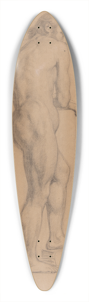Jzef Simmler - Study of a nude male 39.3 inch art pintail longboard deck