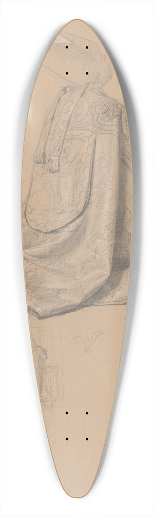 Jzef Simmler - Study of the figure of Pius IX for the painting The Immaculate Conception of the Blessed Virgin Mary 39.3 inch art pintail longboard deck