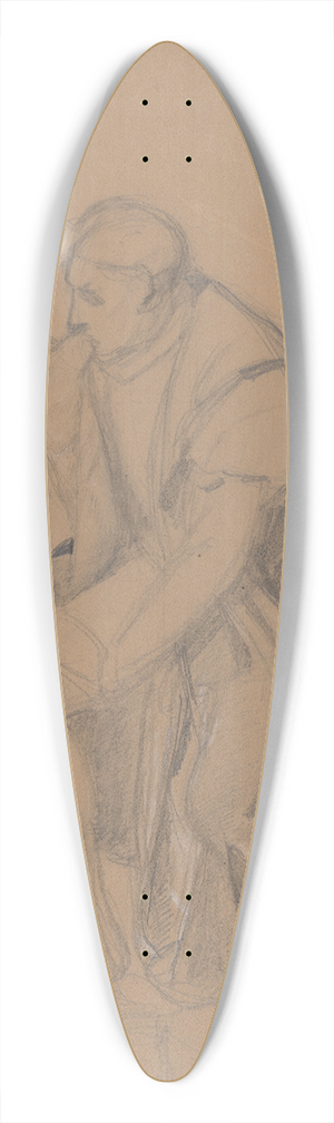 Jzef Simmler - Study of the king figure for the painting Death of Barbara Radziwi 39.3 inch art pintail longboard deck