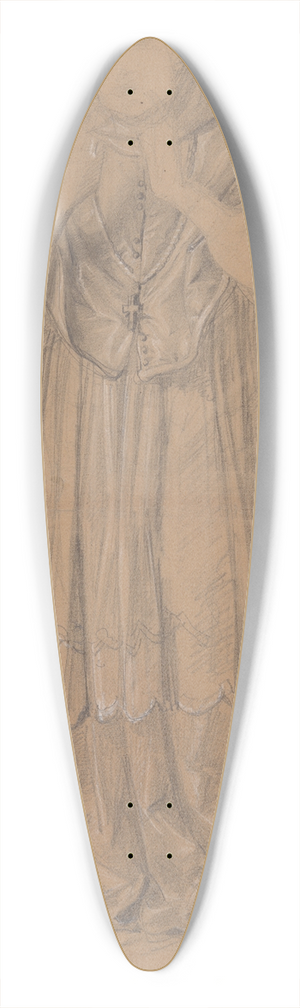 Jzef Simmler - Study of the robe of Bishop Piotr Wysz for the painting Queen Jadwigas Oath 39.3 inch art pintail longboard deck