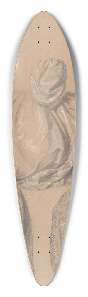 Jzef Simmler - Three studies of dress drapery for the painting The Upbringing of Sigismund Augustus 39.3 inch art pintail longboard deck