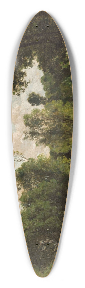 Jzef Szermentowski - Lake in the forest 39.3 inch art pintail longboard deck
