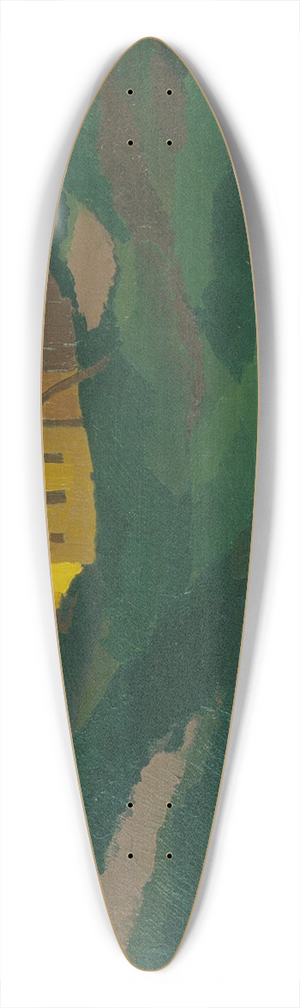 Jzsef Nemes Lamprth - On the Slopes of Gellrt Hill 39.3 inch art pintail longboard deck