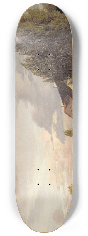 Christen Kbke - View of a Street in sterbro outside Copenhagen. Morning Light 8.25 inch art skate deck Christen Kbke - View of a Street in sterbro outside Copenhagen. Morning Light 8.25 inch art skate deck
