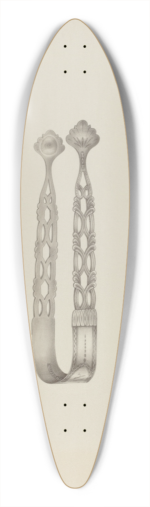 Kalamian Walton - Silver Sugar Tongs 39.3 inch art pintail longboard deck