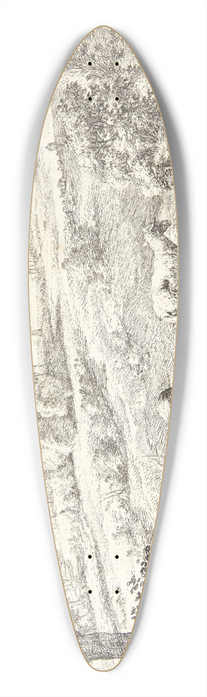 Karel Dujardin - Hyrdinde, som taler med sin hund 39.3 inch art pintail longboard deck Karel Dujardin - Hyrdinde, som taler med sin hund 39.3 inch art pintail longboard deck