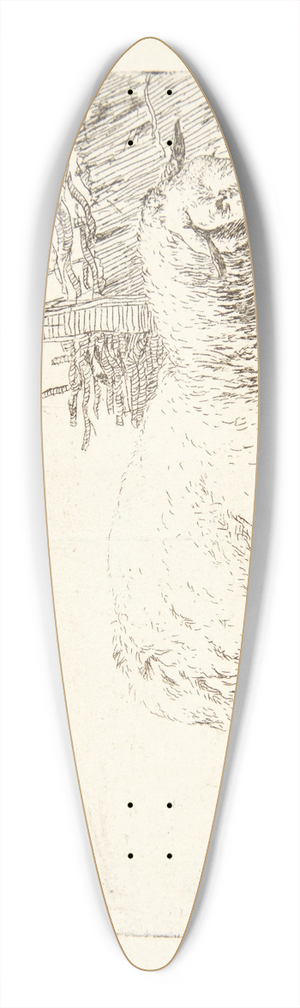Karel Dujardin - Liggende fr ved et hegn 39.3 inch art pintail longboard deck