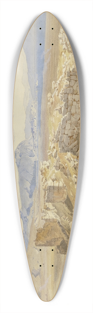 Karl Friedrich Harveng - Ruinen von Tiryns 39.3 inch art pintail longboard deck