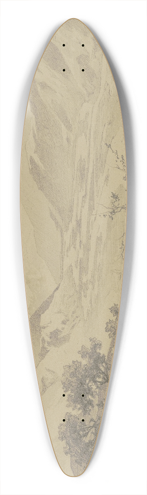 Karl Friedrich Harveng - Weites Gebirgstal mit Flulufen 39.3 inch art pintail longboard deck