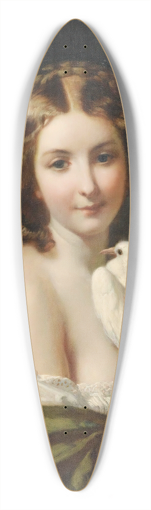 Karl Friedrich Johann von Mller - Young Lady With a Dove 39.3 inch art pintail longboard deck