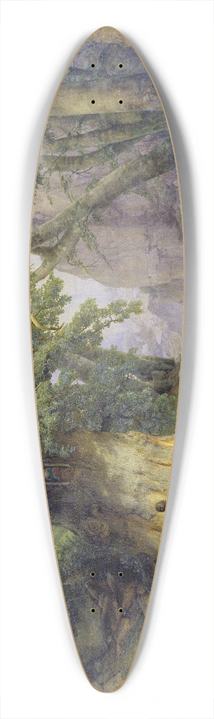 Karl Friedrich Lessing - The Thousand-Year-Old Oak 39.3 inch art pintail longboard deck