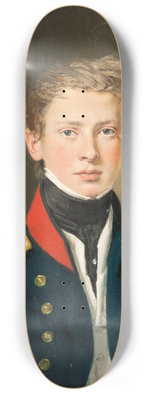 Christian Albrecht Jensen - Sub-Lieutenant Cosmus Bornemann, Royal Danish Navy (born 1809, died 1888) 8.25 inch art skate deck