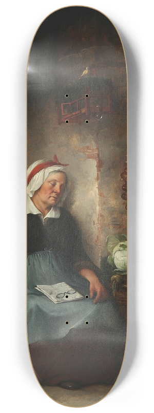 Christian Andreas Schleisner - Interir med en sovende kone 8.25 inch art skate deck