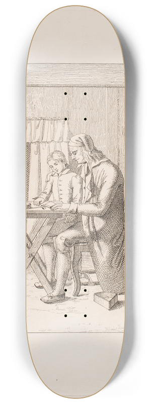 Christian Andreas Schleisner - Lrer og to drenge 8.25 inch art skate deck