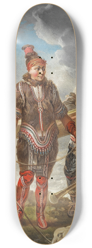 Christian August Lorentzen - En Grnlandsk Fisker og Fiskerinde efter Naturen 8.25 inch art skate deck