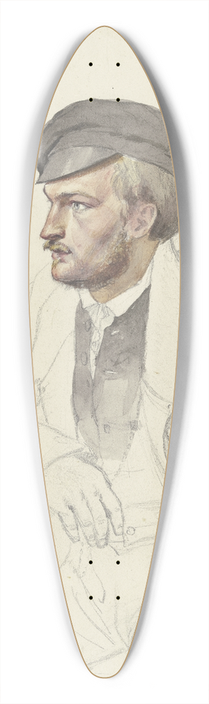 Karl Sandhaas - Wilhelm Schulz aus Darmstadt, an einem Tisch sitzend 39.3 inch art pintail longboard deck