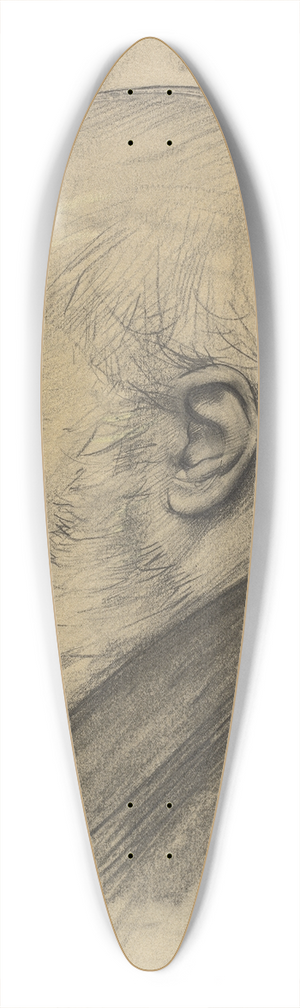 Karl Stauffer-Bern - Adolph Menzel 39.3 inch art pintail longboard deck