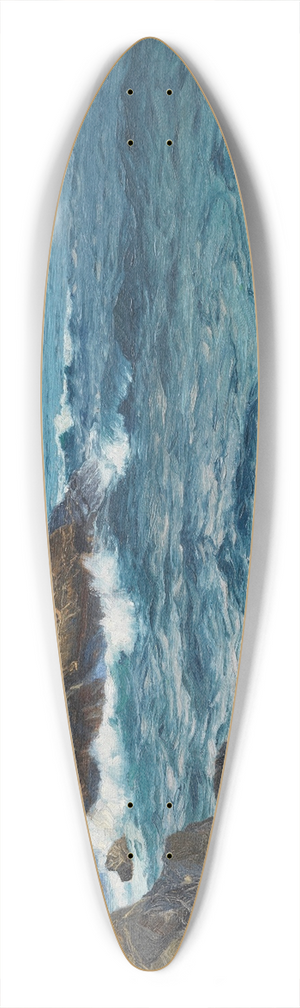Karl Theodor Boehme - Abendstimmung in Nervi 39.3 inch art pintail longboard deck