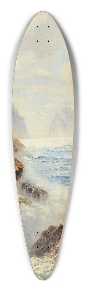 Karl Theodor Boehme - An der Kste von Ischia mit Blick auf die Faraglioni Felsen 39.3 inch art pintail longboard deck