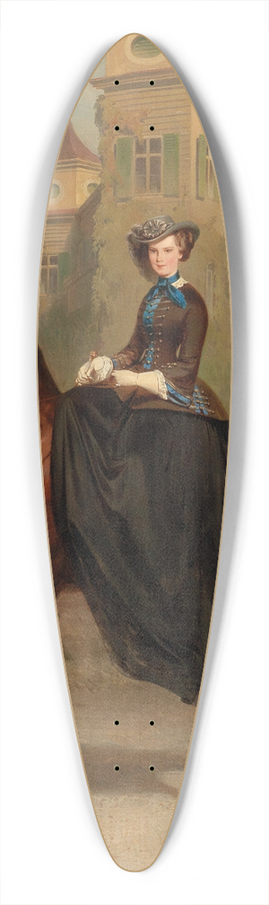 Karl Theodor von Piloty - Prinzessin Elisabeth in Bayern im Alter von 15 Jahren zu Pferde 39.3 inch art pintail longboard deck