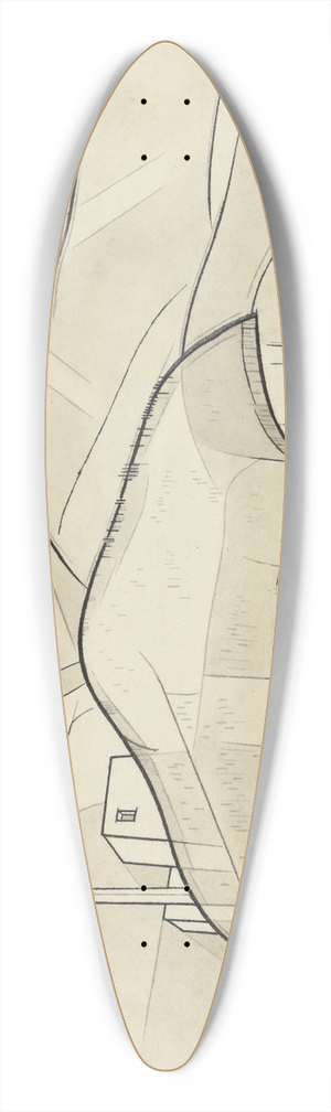 Karl Wiener - Abendromanze 39.3 inch art pintail longboard deck