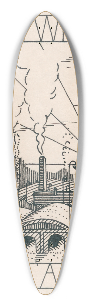 Karl Wiener - Die Fabrik 39.3 inch art pintail longboard deck