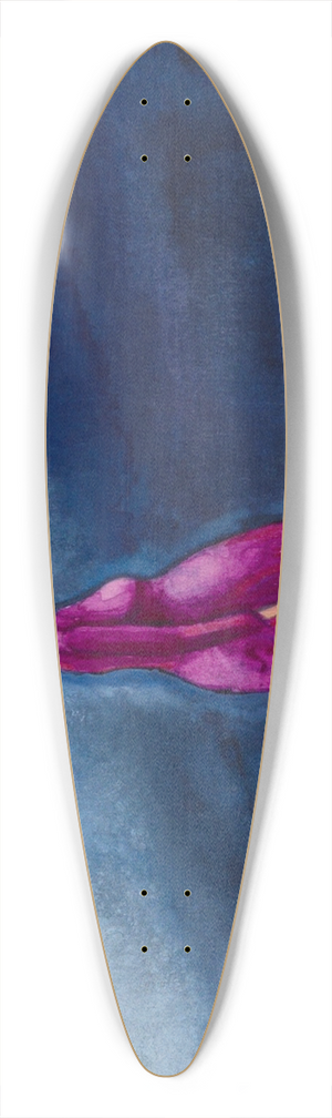 Karl Wiener - Die Schwangere 39.3 inch art pintail longboard deck
