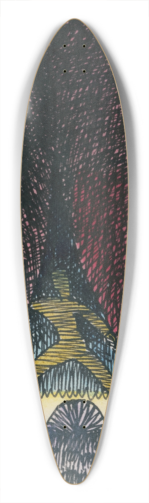 Karl Wiener - Expression; Komdie 39.3 inch art pintail longboard deck