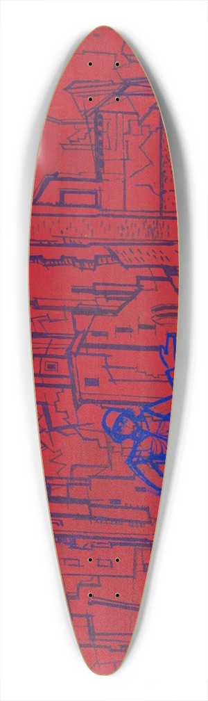 Karl Wiener - Gespenster-Soldat 39.3 inch art pintail longboard deck