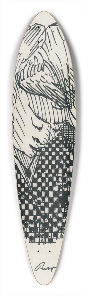 Karl Wiener - Hilde 39.3 inch art pintail longboard deck