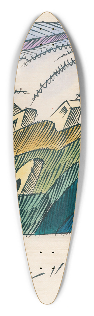 Karl Wiener - Landschaft 39.3 inch art pintail longboard deck